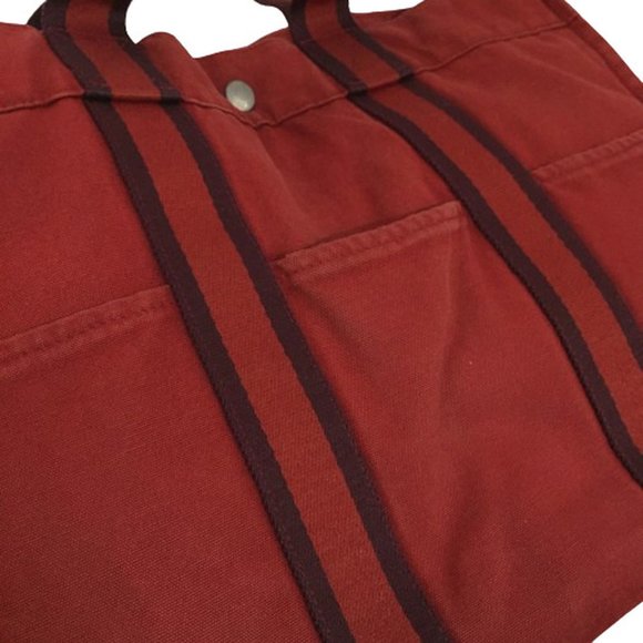 HERMES Four Toe Tote MM Bag Men's Women's Bordeaux - Picture 5 of 9